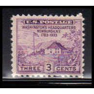 752 3c Washington's Hdqs Barely Clears MNH O4850