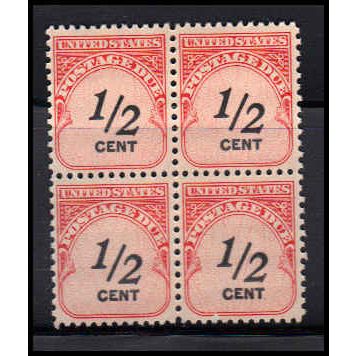 J88 1/2c Postage Due Fine MNH Blk/4 O7047