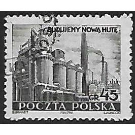Mi 691 A: 45 gr. black Heavy Industry: Lenin Steelworks, Nowa Huta