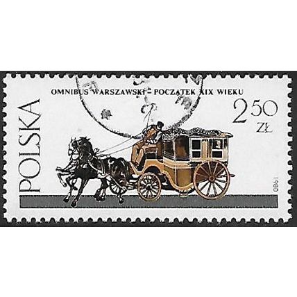 Mi 2722: 2 Zl. 50 multicoloured Warsaw Horse-drawn Vehicles
