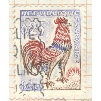 France 1962 - 0.25f - The Gallic Cock - used 2