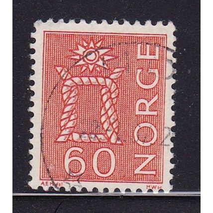 NORWAY 1962 DEFINITIVES 60 ore VALUE USED SG537a