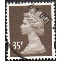 1993-2011 Machin 35p Sepia. Two Bands (Photo - De La Rue) Fine Used