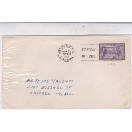 Canada 1949 Halifax Bicentenary FDC Halifax NS cancel written VGC