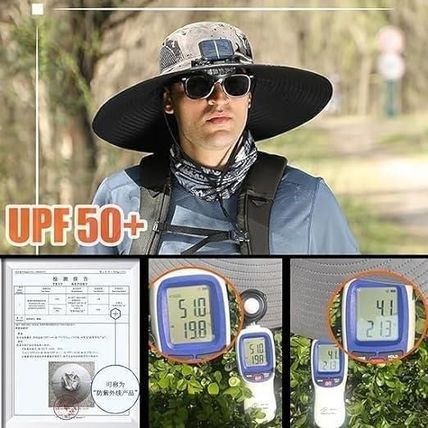 2025 Solar Fan Fishing Hat Outdoor Sun Hat Dual Power Powered Cooling Cap