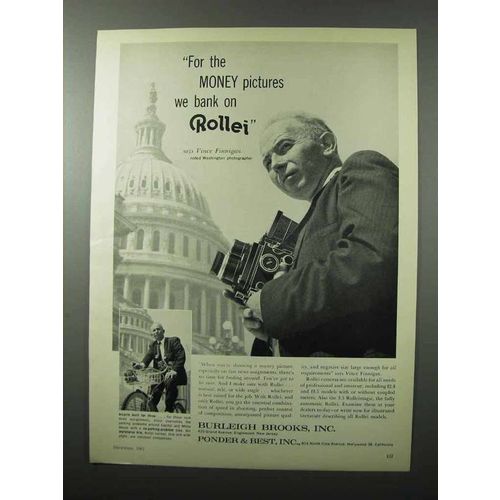1961 Rollei Cameras Ad - Vince Finnigan