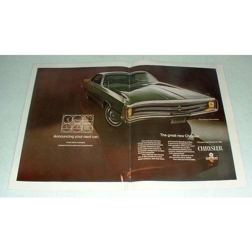 1969 2-pg Chrysler Three Hundred Two-Door Hardtop Car Ad