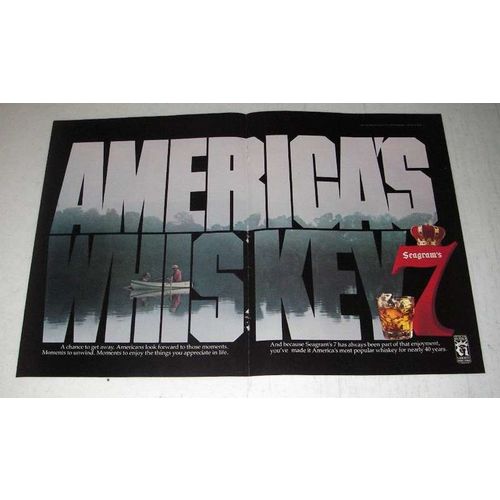 1986 Seagram's 7 Crown Whiskey Ad - America's