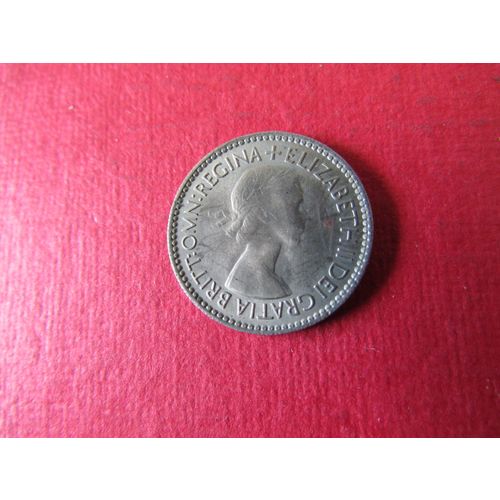 1953 QUEEN ELIZABETH II SIXPENCE CORONATION YEAR FREE POST. (ed) o P