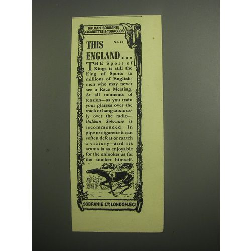 1948 Balkan Sobranie Cigarettes & Tobaccos Ad - This England No. 16