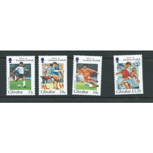 gibraltar stamps sg 771 mnh set sg771 tribute to football