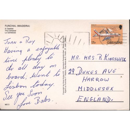 Portugal Postcard 1983 - The Cathedral, Funchal, Madeira