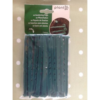 10 Packs Of 10 = 100 x PLANTO ROBUST PLASTIC GARDEN FIXING ANCHOR PEGS