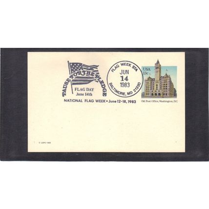Event Flag Day UX99 13c Post Office (No Cachet-U/A) CV03735