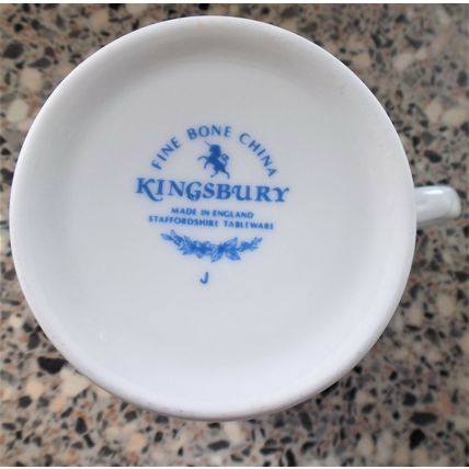 Kingsbury Vintage Blue Flower in Bloom Fine Bone China Mug