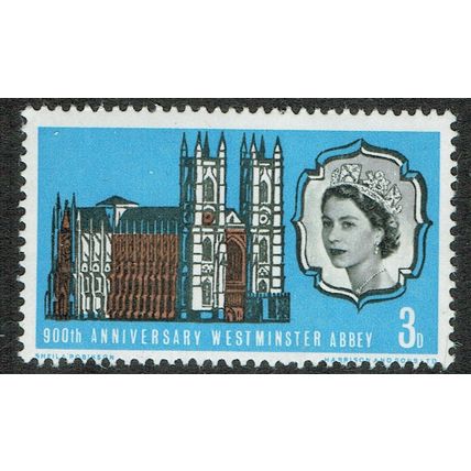 1966 900th Anniversary of Westminster Abbey 3d Black Red Brown & Blue SG687 UM