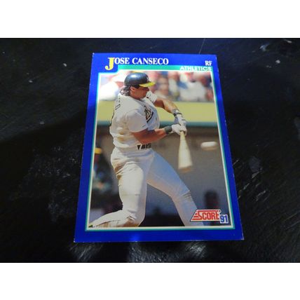 1991 Score Card # 001 Jose Canseco Very Good-Excellent (4) Oakland Athletics