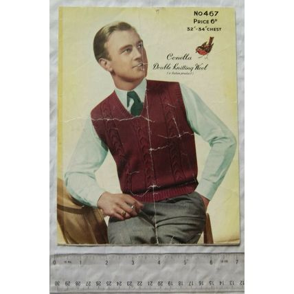 Vintage: Robin 467 sleeveless pullover, DK, 81-107 cm, 32-42 inch