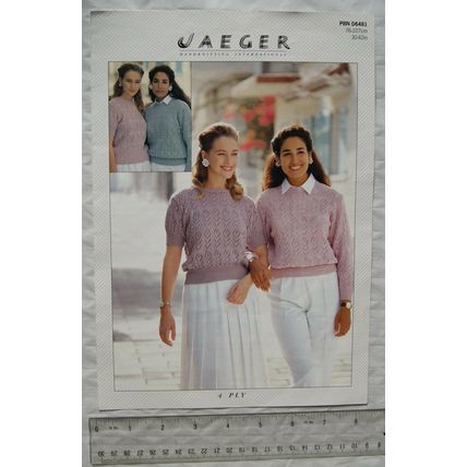 1992 Jaeger 6481 lace sweaters, 4 ply