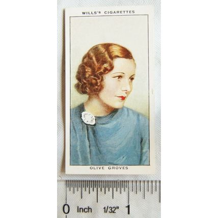 1934 Wills Radio Celebrities No. 19 Olive Groves