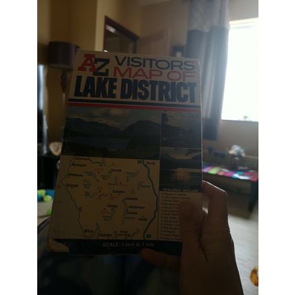 Vintage Az Visitors Map Of Lake District