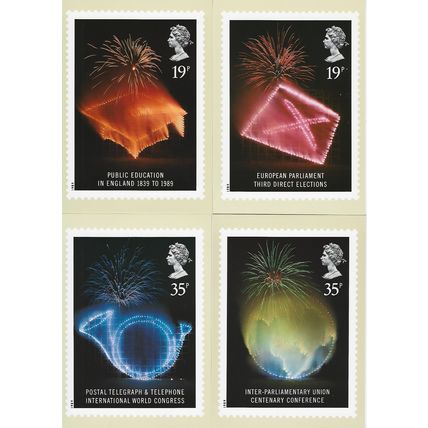 GB 1989 April PHQ M set of 4 Anniversaries