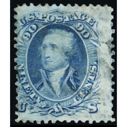 72, Used 90¢ Fine Nice Sound Stamp Light Cancel Cat $600.00 - Stuart Katz