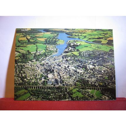 AERIAL VIEW, TRURO, CORNWALL unused postcard #