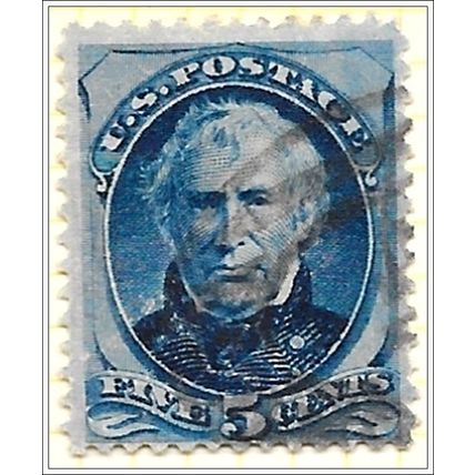 USA 1875 5 cents Blue Used V1 5