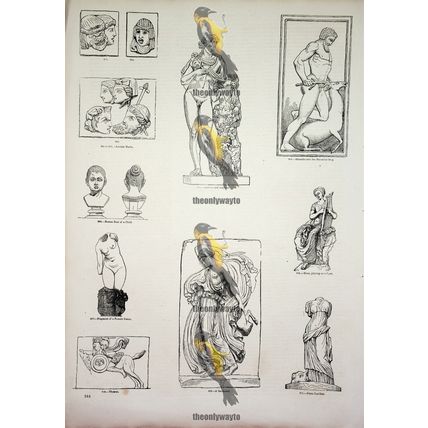 Architecture, Greek Deities (2), Book Illustration (Print), 1850