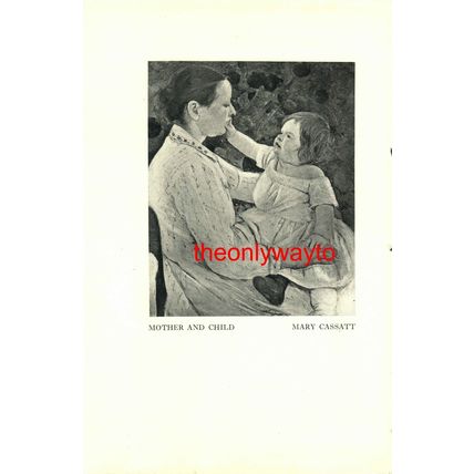 Sisters, Berthe Morisot & Mother And Child, M Cassatt, Book Illustration, 1920
