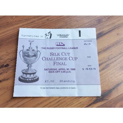 1988 Rugby League Challenge Cup Final Ticket – Halifax vs Wigan