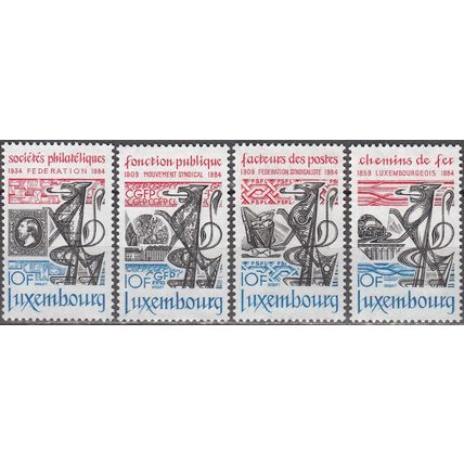 Luxembourg 1984 Michel 1091 - 1094 Neuf ** Cote (2008) 4.00 € Anniversaires