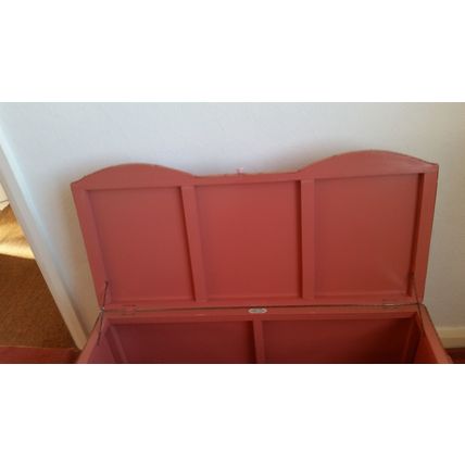 Vintage 1950's Large Wicker Look Blanket Box
