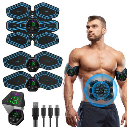Rechargeable EMS Abdominal Muscle Toning Belt Trainer ABS Stimulator Toner Belt