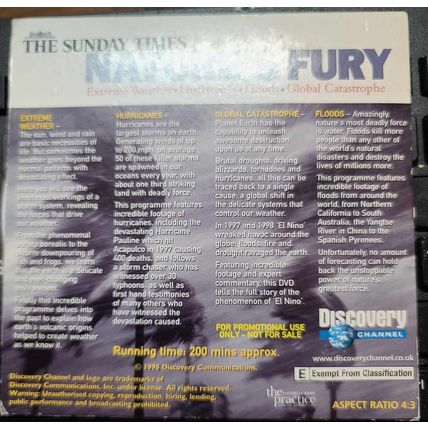 Natures Fury DVD Promo The Sunday Times Discovery Channel