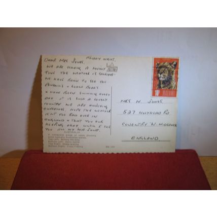 multiview, AUSTRALIA country used postcard MALAWI STAMP =