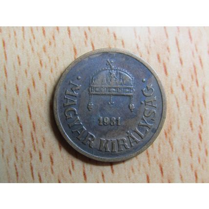 Hungary 1931 2 Filler Coin