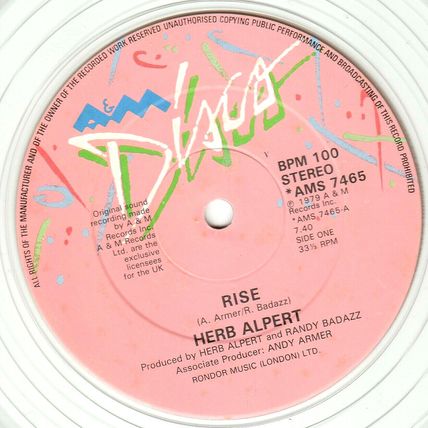 HERB ALPERT - RISE, UK, A & M, 12" AMS 7465, '79