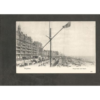 Postcard Sussex Brighton Kings Road and Beach victoria Series