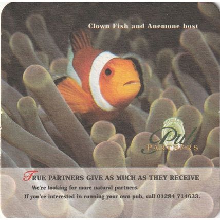 BEER MAT - GREENE KING BREWERY - PUB PARTNERS - (Cat No 168) - (1999)