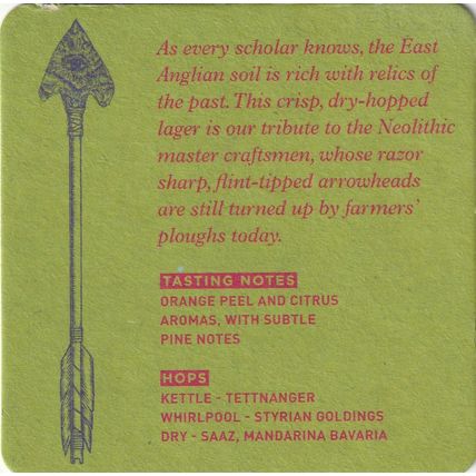 BEER MAT - GREENE KING BREWERY - FLINT EYE LAGER - (Cat No 418) - (2022)