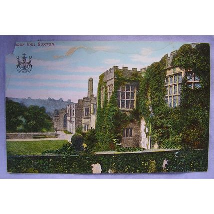vintage colour postcard Haddon Hall, Buxton