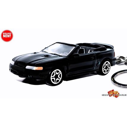 RARE KEYCHAIN BLACK 1994~98 FORD MUSTANG CONVERTIBLE ❤️GREAT GIFT❤️