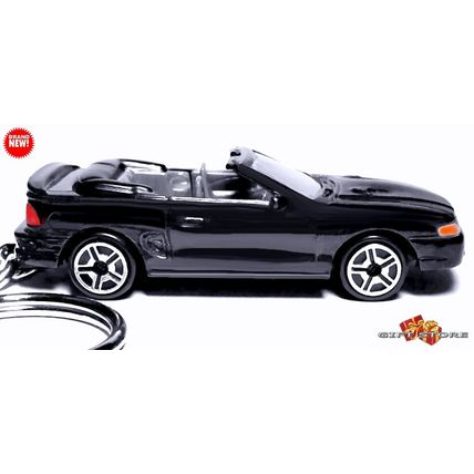 RARE KEYCHAIN BLACK 1994~98 FORD MUSTANG CONVERTIBLE ❤️GREAT GIFT❤️