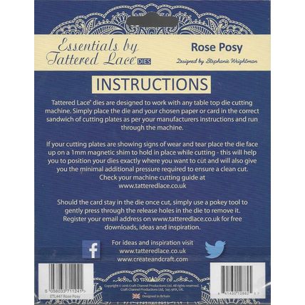Tattered Lace. Rose Posy Die Set. Die Cutting Cardmaking Scrapbooking Crafts