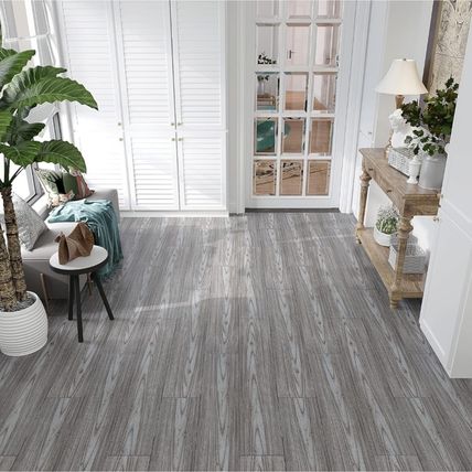 36 Pcs Grey Wood Effect Floor Self Adhesive Vinyl Tiles 90cm x 15cm Waterproof
