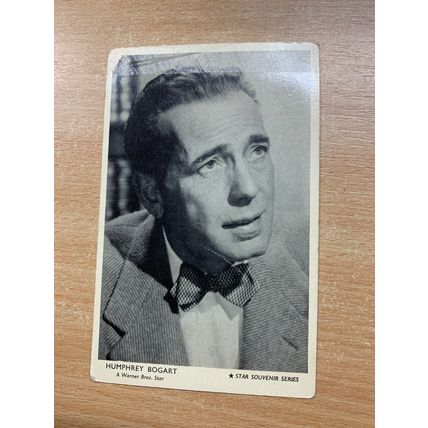 VINTAGE HUMPHREY BOGART ACTOR PHOTO "STAR SOUVENIR SERIES" #2 POSTCARD (LL)