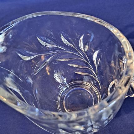 Vintage Lot 2 Indiana Glass WILLOW CLEAR 1008 CREAMERS 3 3/8" Leaf 6oz Milk