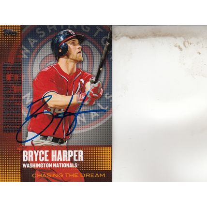 BRYCE HARPER ROOKIE 2013 AUTOGRAPHED WASHINGTN SENATORS ALL-STAR OUTFIELDER CARD